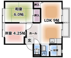 サンライフ岡山3の物件間取画像